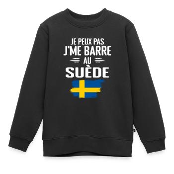 Ich kann nicht in Schweden bar sein - Kinder Premium Organic Sweatshirt - Schwarz - Vorne - AI Model Kid Female (0cm)