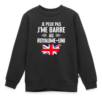 Ich kann nicht in den britischen Ferien bar sein - Kinder Premium Organic Sweatshirt - Schwarz - Vorne - AI Model Kid Female (0cm)