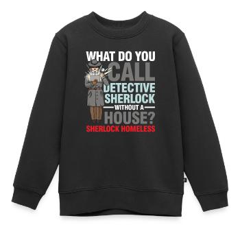 Detective Without A House - Kinder Premium Organic Sweatshirt - Schwarz - Vorne - AI Model Kid Female (0cm)
