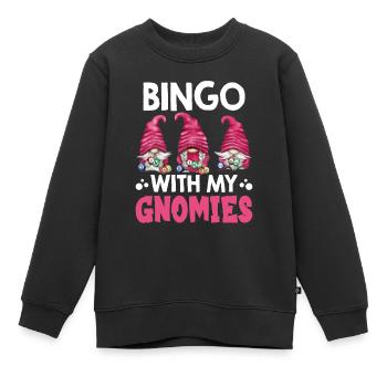 Bingo Mit Meinen Gnomies Lustiges Bingo - Kinder Premium Organic Sweatshirt - Schwarz - Vorne - AI Model Kid Female (0cm)