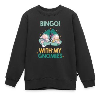 Bingo Mit Meinen Gnomies Lustiges Bingo - Kinder Premium Organic Sweatshirt - Schwarz - Vorne - AI Model Kid Female (0cm)