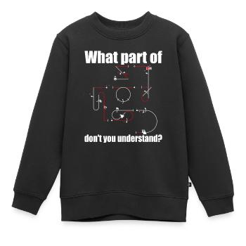 Welcher Teil Der Aresti-kunstflugfiguren - Kinder Premium Organic Sweatshirt - Schwarz - Vorne - AI Model Kid Female (0cm)