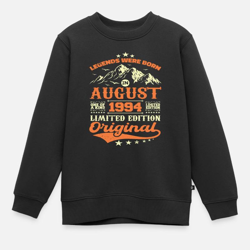 Août 1994 Anniversaire 1994 légendes Août - Sweat Premium enfant bio - noir