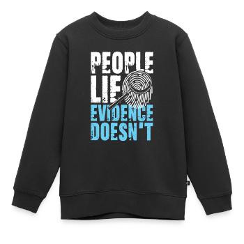 Lustiger Detekiv Spruch Lupe Spuren - Kinder Premium Organic Sweatshirt - Schwarz - Vorne - AI Model Kid Female (0cm)