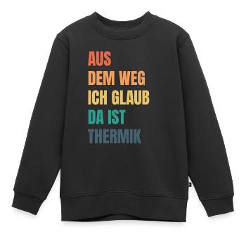 Ich Glaub Da ist Thermik RC Segelflieger - Kinder Premium Organic Sweatshirt - Schwarz - Vorne - AI Model Kid Female (0cm)