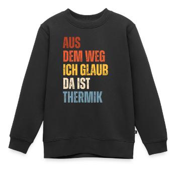 Ich Glaub Da ist Thermik RC Segelflieger - Kinder Premium Organic Sweatshirt - Schwarz - Vorne - AI Model Kid Female (0cm)