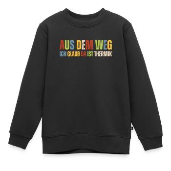 Ich Glaub Da ist Thermik RC Segelflieger - Kinder Premium Organic Sweatshirt - Schwarz - Vorne - AI Model Kid Female (0cm)