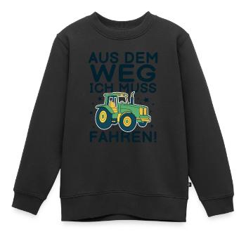 Aus Dem Weg Ich Muss Traktor Fahren Trecker Jungs - Kinder Premium Organic Sweatshirt - Schwarz - Vorne - AI Model Kid Female (0cm)