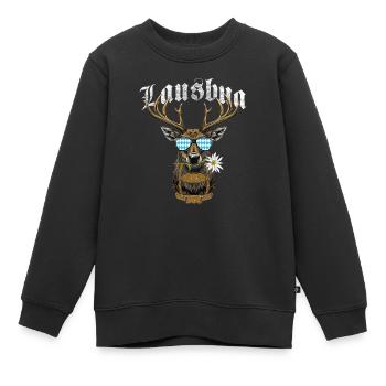 Lausbua T-shirt Chemise traditionnelle homme Chemise traditionnelle - Sweat Premium enfant bio - noir - Devant - AI Model Kid Female (0cm)