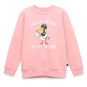 Mess With The Honk You Get The Bonk - Sweat Premium enfant bio - rose - Devant - AI Model Kid Female (0cm)