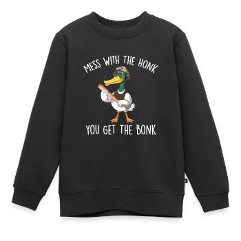 Mess With The Honk You Get The Bonk - Sweat Premium enfant bio - noir - Devant - AI Model Kid Female (0cm)