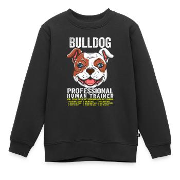 Bulldog Professional Human Trainer Bulldog - Sweat Premium enfant bio - noir - Devant - AI Model Kid Female (0cm)