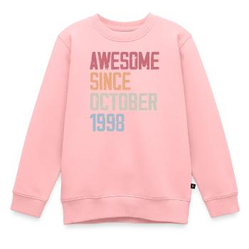 Bogosse geboren im Oktober 1998 - Fête d'anniversair - Kinder Premium Organic Sweatshirt - Rosa - Vorne - AI Model Kid Female (0cm)