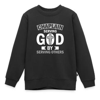 Prêtre de paroisse aumônier - Sweat Premium enfant bio - noir - Devant - AI Model Kid Female (0cm)