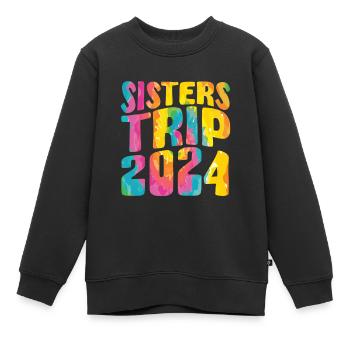 Voyage des sœurs 2024 - Sweat Premium enfant bio - noir - Devant - AI Model Kid Female (0cm)