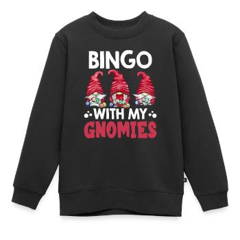 Bingo Mit Meinen Gnomies Lustiges Bingo - Kinder Premium Organic Sweatshirt - Schwarz - Vorne - AI Model Kid Female (0cm)