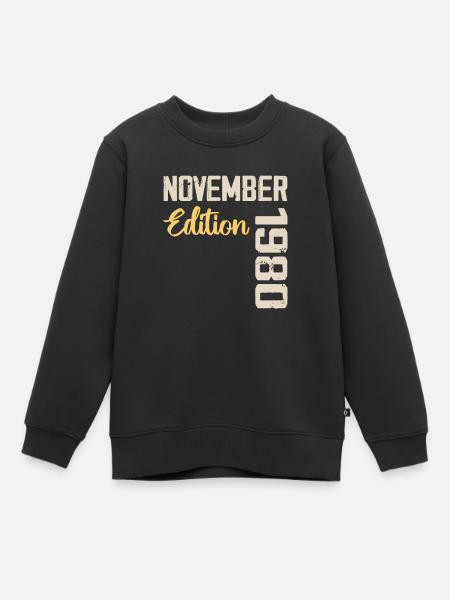 Geboren im November 1980 - Ausgabe 1980 - Kinder Premium Organic Sweatshirt - Schwarz