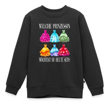 Prinzessin Kleider Anziehen Auswahl Märchen - Kinder Premium Organic Sweatshirt - Schwarz - Vorne - AI Model Kid Female (0cm)