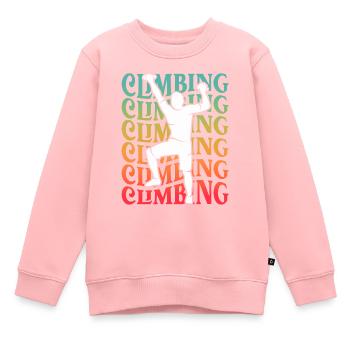 Bouldern Freiklettern Mädchen Jungen Klettern - Kinder Premium Organic Sweatshirt - Rosa - Vorne - AI Model Kid Female (0cm)