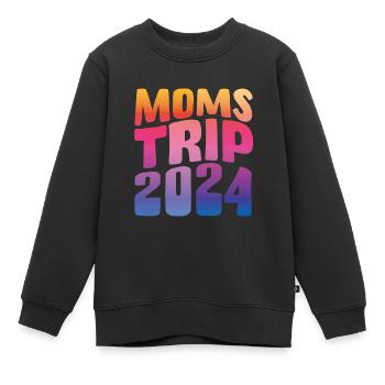 Voyage des mamans 2024 - Sweat Premium enfant bio - noir - Devant - AI Model Kid Female (0cm)