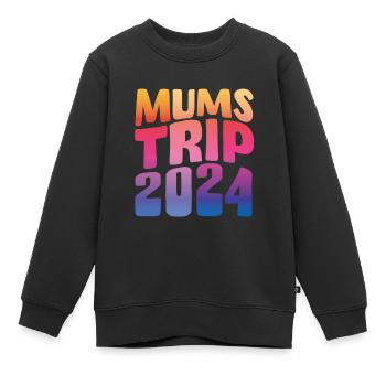 Voyage des mamans 2024 - Sweat Premium enfant bio - noir - Devant - AI Model Kid Female (0cm)