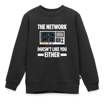 Administrateur réseau Administrateur système Réseau - Sweat Premium enfant bio - noir - Devant - AI Model Kid Female (0cm)