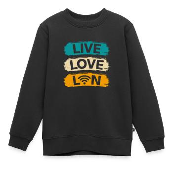 Administrateur réseau Administrateur système Réseau - Sweat Premium enfant bio - noir - Devant - AI Model Kid Female (0cm)