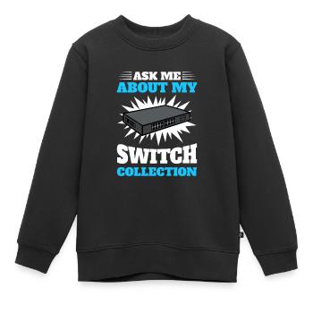Administrateur réseau Administrateur système Réseau - Sweat Premium enfant bio - noir - Devant - AI Model Kid Female (0cm)
