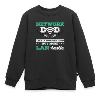 Administrateur réseau Administrateur système Réseau - Sweat Premium enfant bio - noir - Devant - AI Model Kid Female (0cm)