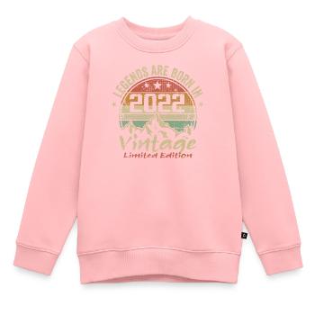 Die Legenden wurden 2022 - 2022 geboren - Kinder Premium Organic Sweatshirt - Rosa - Vorne - AI Model Kid Female (0cm)