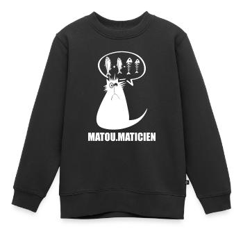 mathématiques, mathématicien, fan de math - Sweat Premium enfant bio - noir - Devant - AI Model Kid Female (0cm)