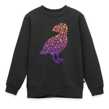Puffin Puffin Puffin Puffin Children - Kids Premium Organic Sweatshirt - black - Front - AI Model Kid Female (0cm)