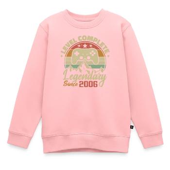 2006 Geburtstagsgeschenk Komplettes Level - 2006 - Kinder Premium Organic Sweatshirt - Rosa - Vorne - AI Model Kid Female (0cm)