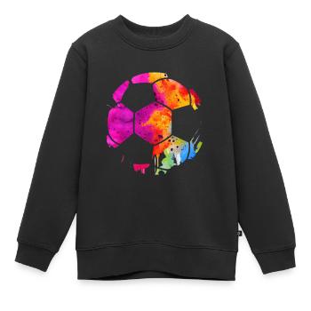 FUßBALLER FUßBALLSPIELER FUßBALL - Kinder Premium Organic Sweatshirt - Schwarz - Vorne - AI Model Kid Female (0cm)