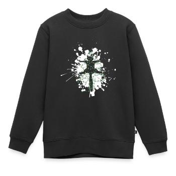 Lustige Miezekatze von Weihnachtsbaum überfahren - Kinder Premium Organic Sweatshirt - Schwarz - Vorne - AI Model Kid Female (0cm)