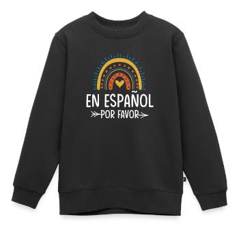 Spanischlehrerin Maestra Bilinguale Lehrerin - Kinder Premium Organic Sweatshirt - Schwarz - Vorne - AI Model Kid Female (0cm)