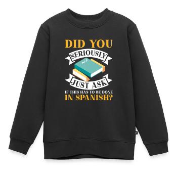 Spanischlehrerin Maestra Bilinguale Lehrerin - Kinder Premium Organic Sweatshirt - Schwarz - Vorne - AI Model Kid Female (0cm)