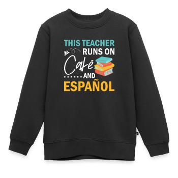 Spanish Teacher Maestra Bilingual Teacher - Kids Premium Organic Sweatshirt - black - Front - AI Model Kid Female (0cm)