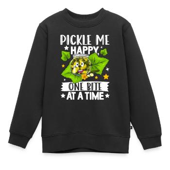 cornichons - cornichons cadeaux, cornichons tshirt - Sweat Premium enfant bio - noir - Devant - AI Model Kid Female (0cm)