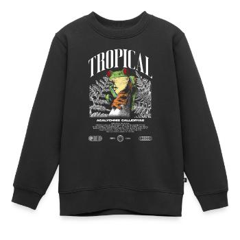 Rainette aux yeux rouges Amphibien de la forêt tropicale - Sweat Premium enfant bio - noir - Devant - AI Model Kid Female (0cm)