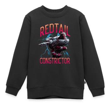 Red Tail Boa Moderne Streetwear Reptil Keeper - Kinder Premium Organic Sweatshirt - Schwarz - Vorne - AI Model Kid Female (0cm)