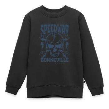 Bonneville Salt Flats Voiture de course rétro vintage - Sweat Premium enfant bio - noir - Devant - AI Model Kid Female (0cm)