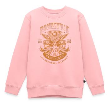 Bonneville Salt Flats Course de moto Vintage - Sweat Premium enfant bio - rose - Devant - AI Model Kid Female (0cm)