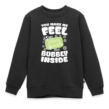 You Make Me Feel Bubbly Inside für einen - Kinder Premium Organic Sweatshirt - Schwarz - Vorne - AI Model Kid Female (0cm)