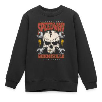 Bonneville Salt Flats Voiture de course rétro vintage - Sweat Premium enfant bio - noir - Devant - AI Model Kid Female (0cm)