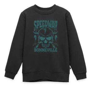 Bonneville Salt Flats Voiture de course rétro vintage - Sweat Premium enfant bio - noir - Devant - AI Model Kid Female (0cm)