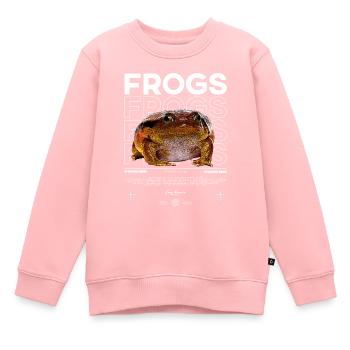 Falscher Tomatenfrosch Streetwear Froschhalter - Kinder Premium Organic Sweatshirt - Rosa - Vorne - AI Model Kid Female (0cm)