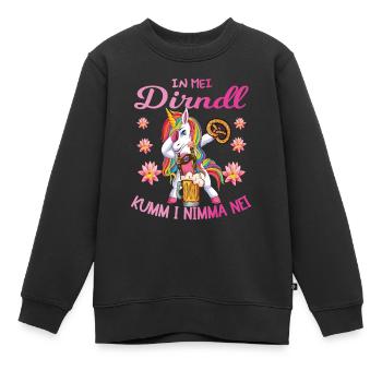 Licorne en Mei Dirndl Lausmadl Costumes traditionnels pour femmes - Sweat Premium enfant bio - noir - Devant - AI Model Kid Female (0cm)
