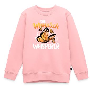 The Monarch Whisperer - Kinder Premium Organic Sweatshirt - Rosa - Vorne - AI Model Kid Female (0cm)