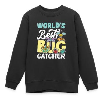 World's Best Bug Catcher - Kinder Premium Organic Sweatshirt - Schwarz - Vorne - AI Model Kid Female (0cm)